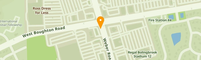 Directions for Embroidme in Bolingbrook, IL 267 N Weber Rd